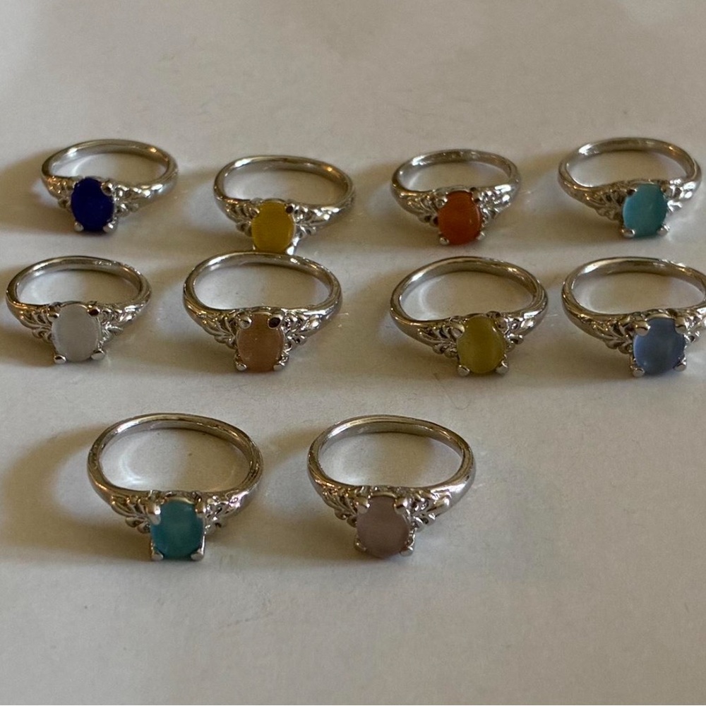 ❗️FIRM SALE❗️Lot of 10 Cats Eye Gemstone Rings